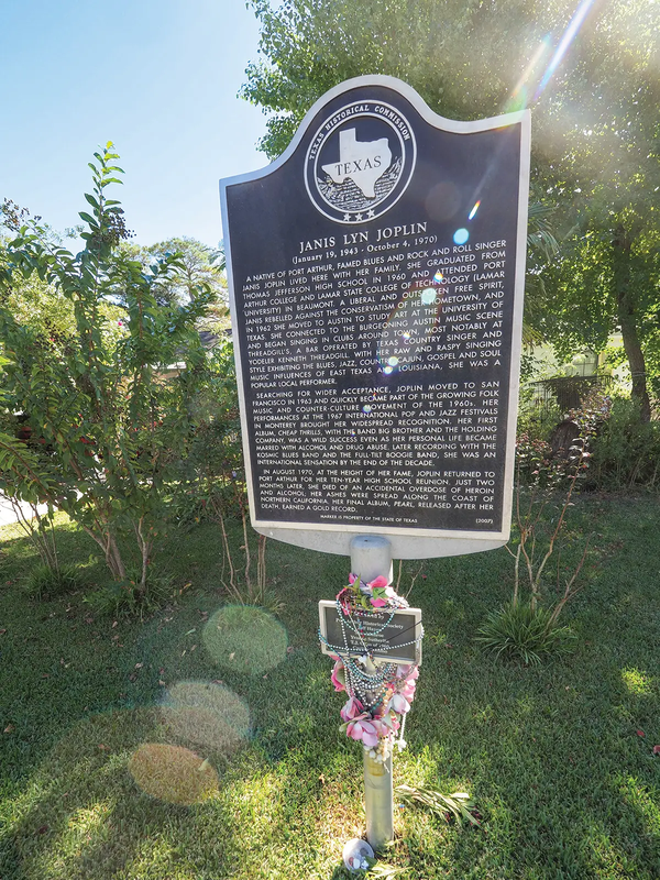 Janis Joplin Historical Marker in Port Arthur