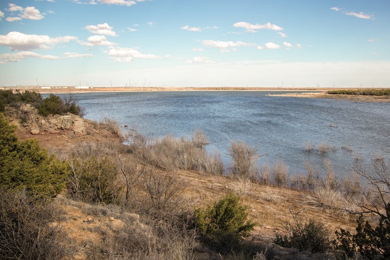 Overlook from the shore Lake Colorado City Lake