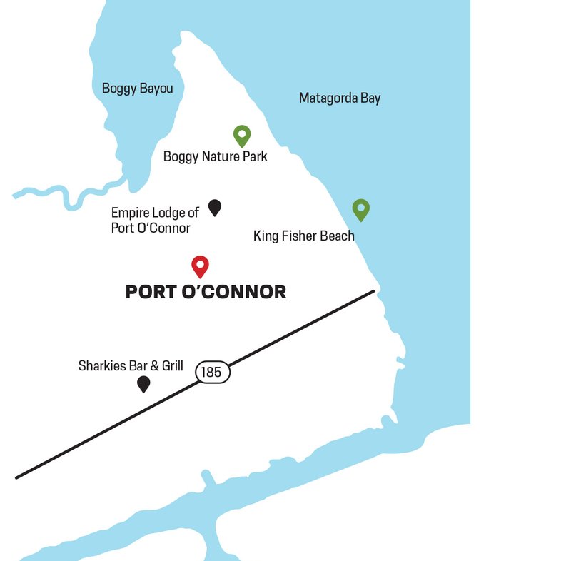 Map of Port O connor