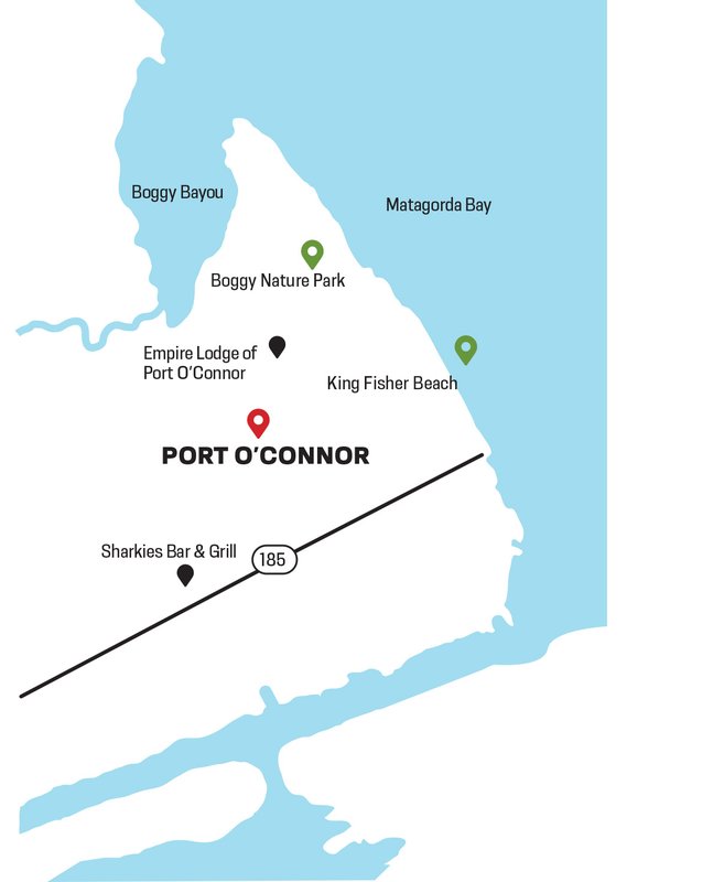 Map of Port O connor