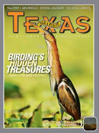 May 2011 Cover - Brown and orange bird with a long neck - Title: Birding's Hidden Treasures