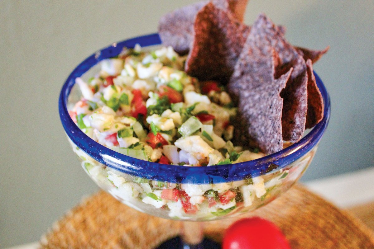 Mexican Fish Ceviche in a glass