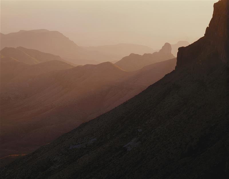 Dusty vistas of big bend showing the rise and fall of the canyons