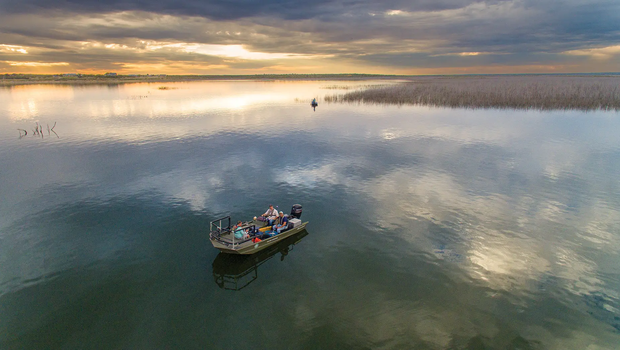 Boat on O.H. Ivie Lake