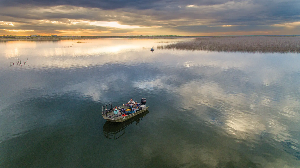 Boat on O.H. Ivie Lake