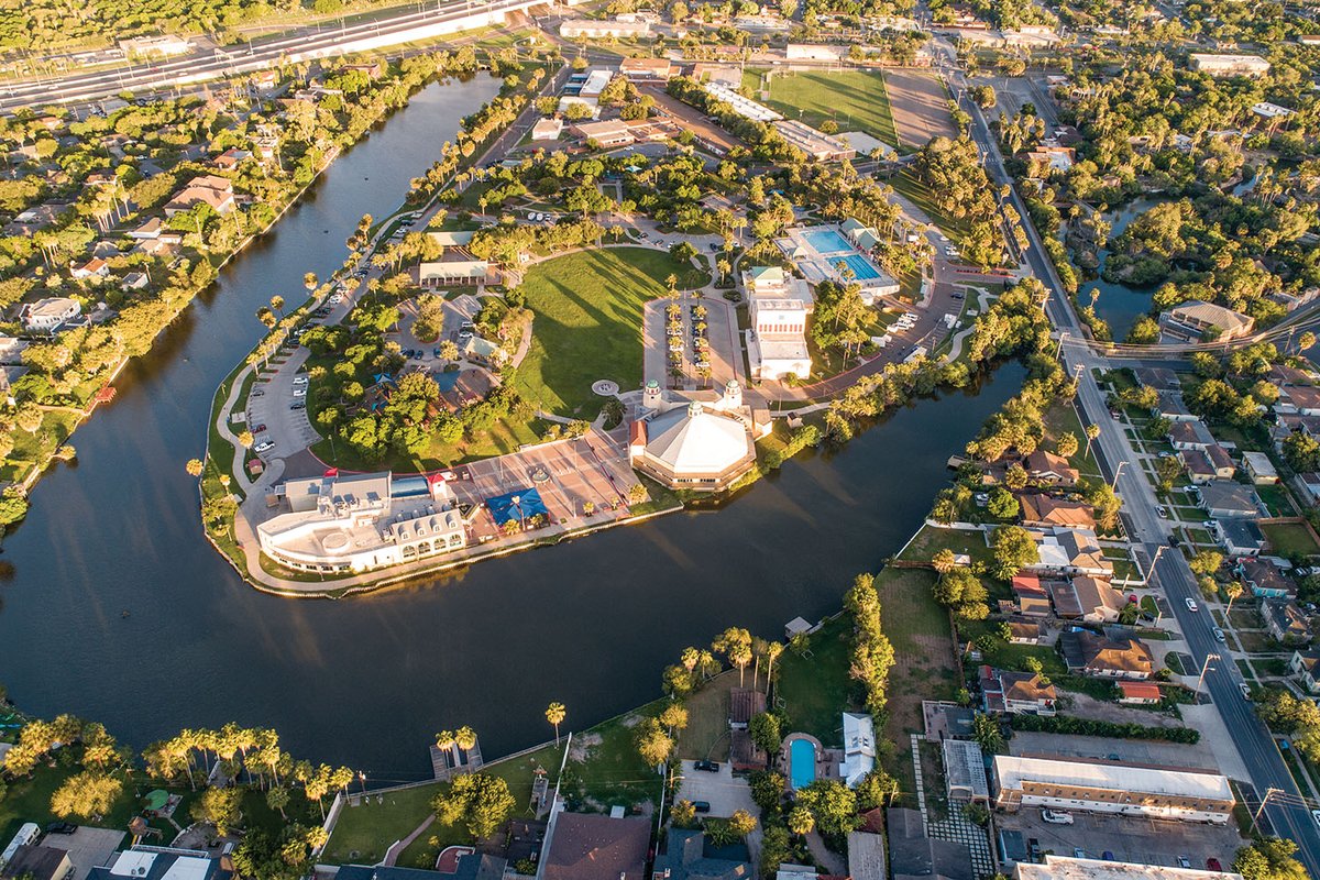Overhead view of Brownsville, Texas.