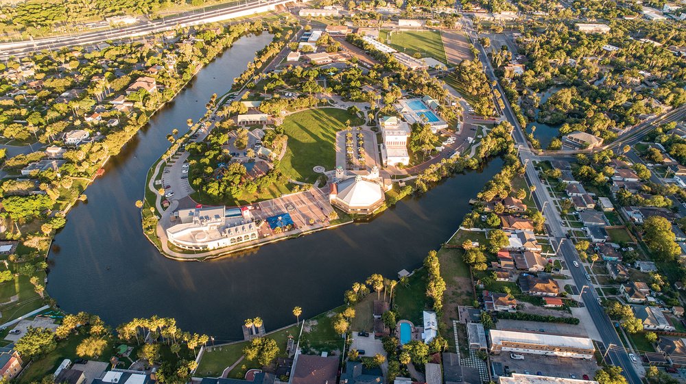 Overhead view of Brownsville, Texas.