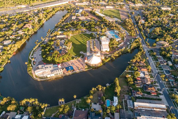 Overhead view of Brownsville, Texas.