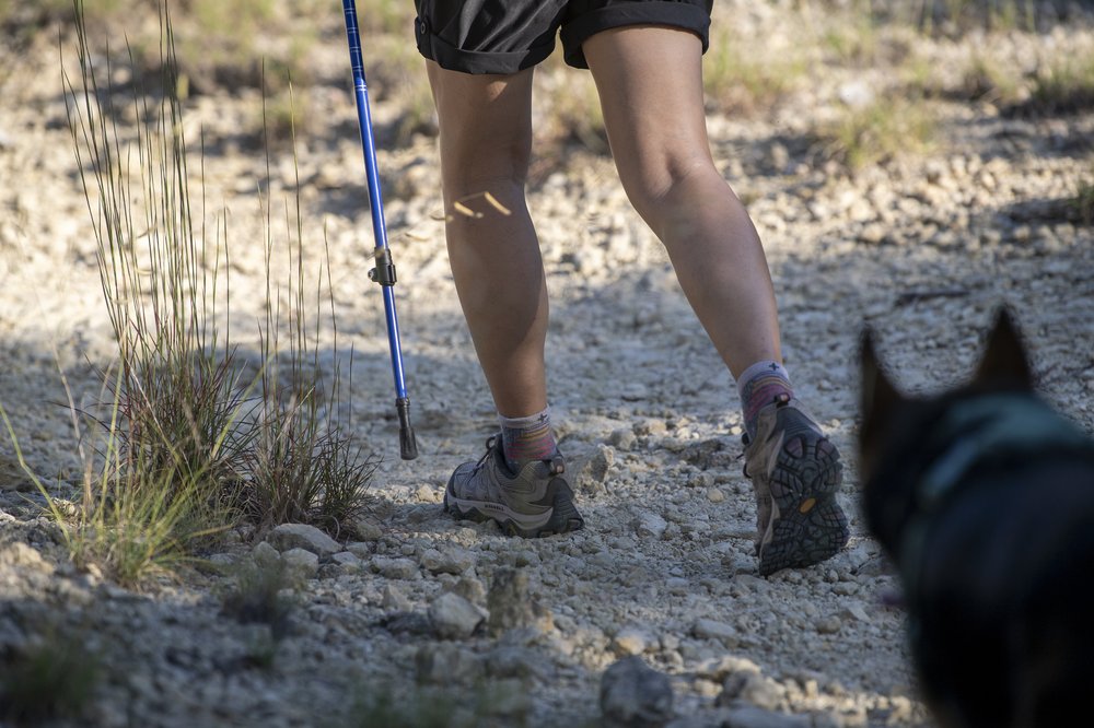 Remote hiking at Pedernales Falls State Park