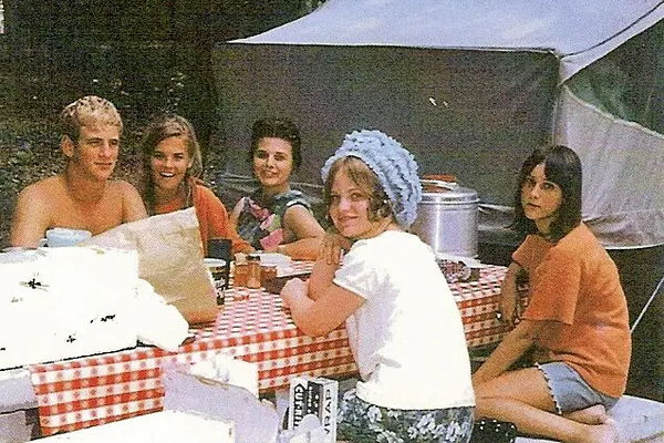 People Garner State Park in the 1960s having a picnic