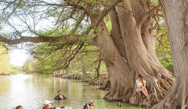 People swimming at Guadalupe River State Park