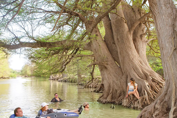 People swimming at Guadalupe River State Park