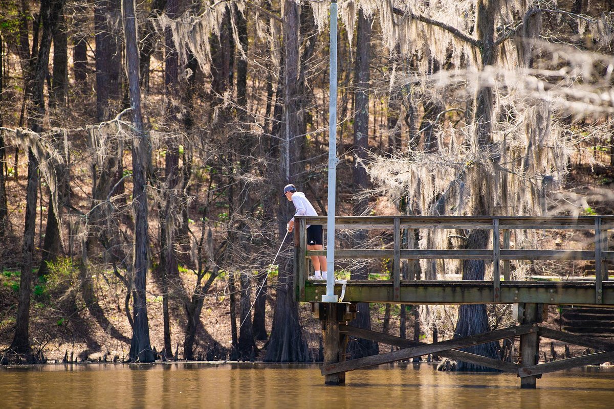 Pier Fishing at Caddo State Park