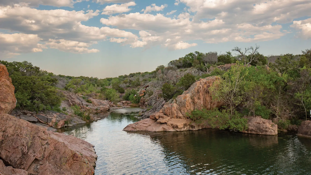 Rock formations at Inks Lake state park