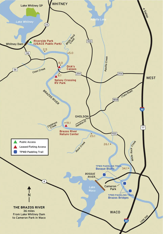 Brazos River map