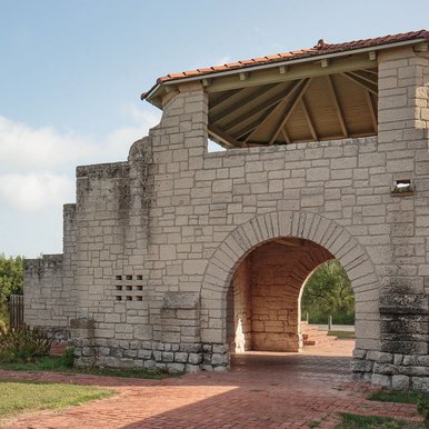 The refectory at Corpus Christi State Park