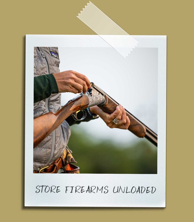 Two hands holding an unloaded gun.