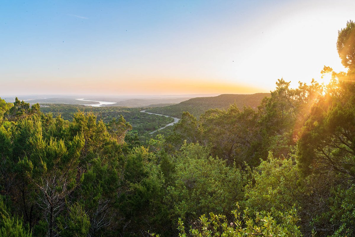 View of a river running through the Balcones Canyonlands