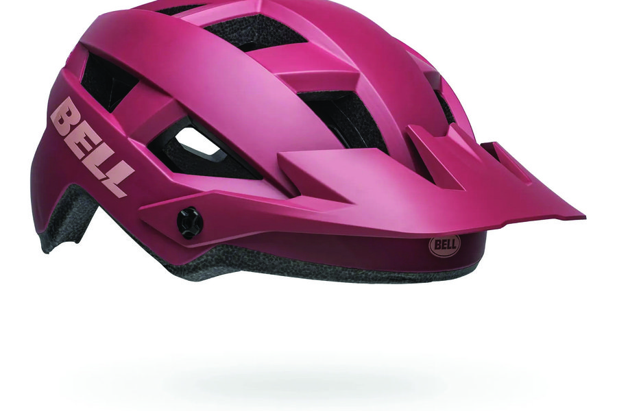 The Bell Spark 2 Mips mountain bike helmet in matte pink  with a view of the front right