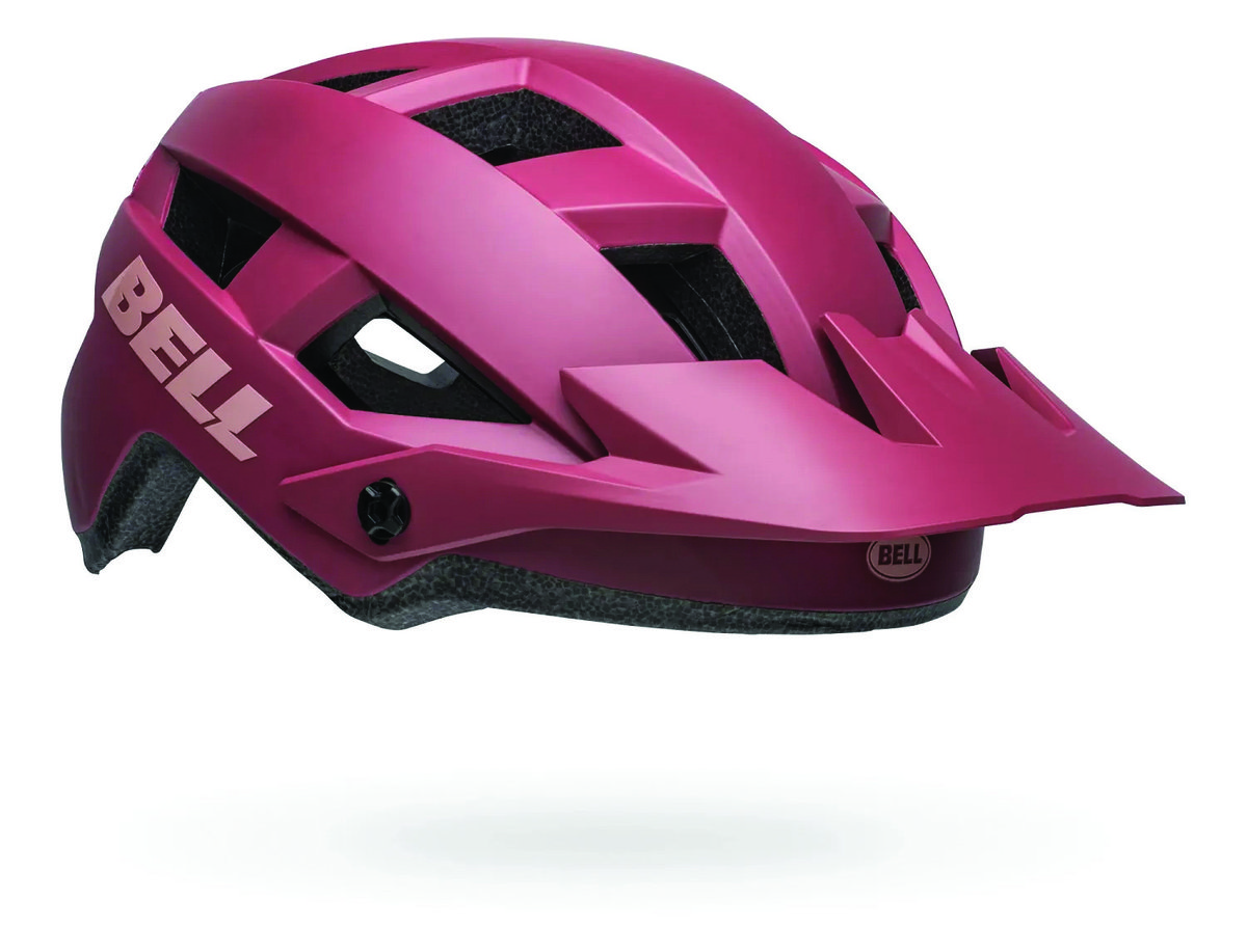 The Bell Spark 2 Mips mountain bike helmet in matte pink  with a view of the front right