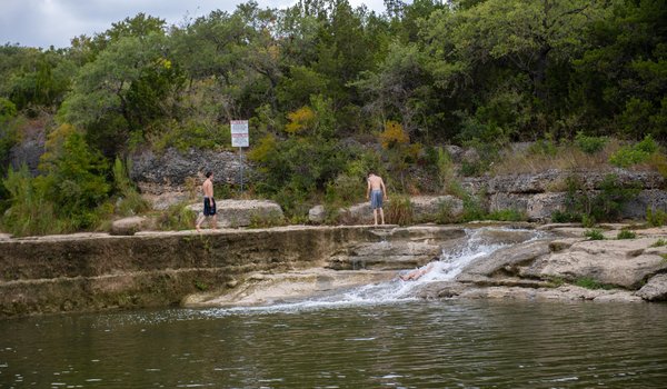 Blue Hole swimming hole in Georgetown, Texas