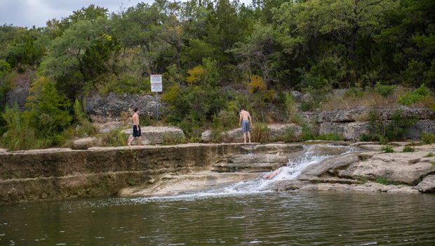 Blue Hole swimming hole in Georgetown, Texas
