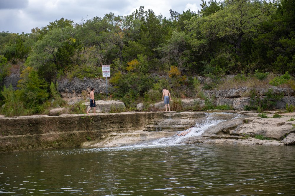 Blue Hole swimming hole in Georgetown, Texas