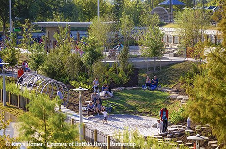 buffalo bayou natural play area to encourage kids to play outside