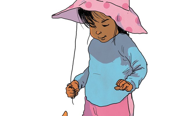 Illustration of a child with a balloon