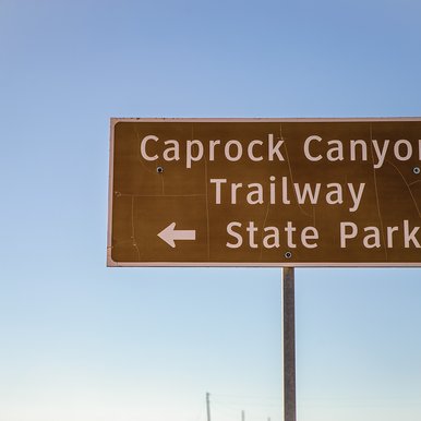 Caprock Canyons trailway sign