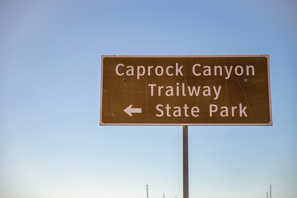 Caprock Canyons trailway sign