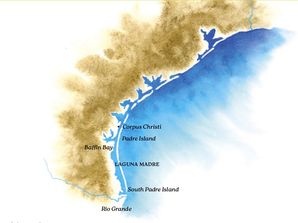 Map of the Texas coast