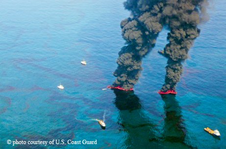 controlled burns after oil spill
