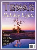 December 2006 Cover - Picture of a tree reflecting in a pond with the sunrising behind it - Titled: Holiday Lights