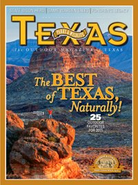 March 2011 Cover - Person overlooking rock formations in a state park - Title: The Best of Texas, Naturally!