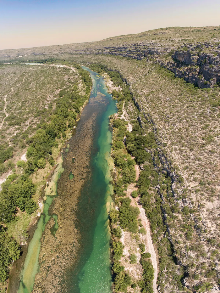 Devils River flowing through Texas natural area