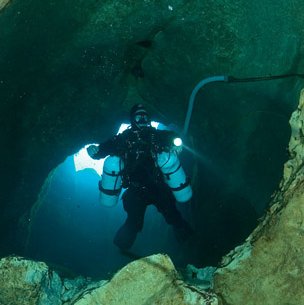 diver in cave 2