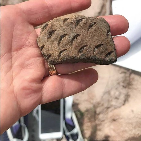 Ancient piece of pottery