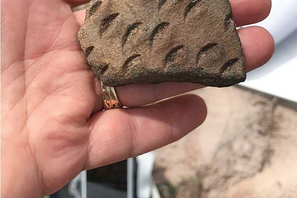 Ancient piece of pottery