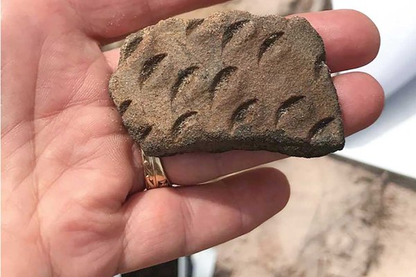 Ancient piece of pottery