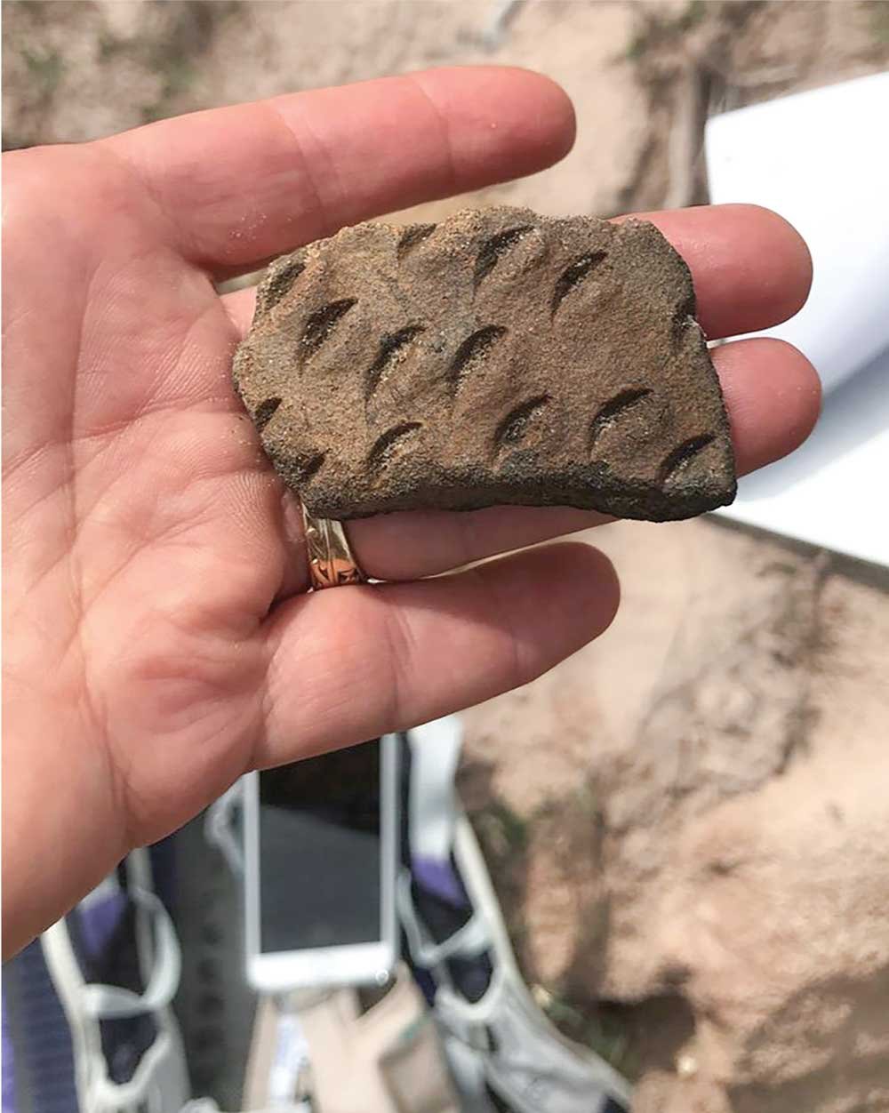 Ancient piece of pottery