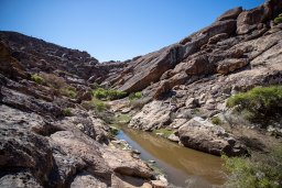 Hueco Tanks river canyon