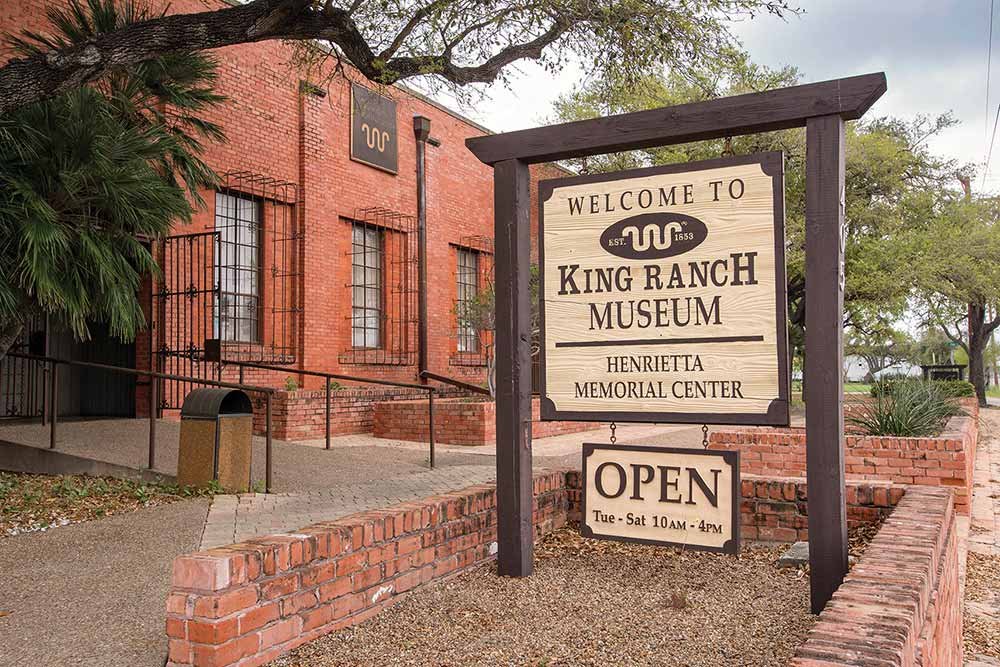 A sign for the King Ranch Museum