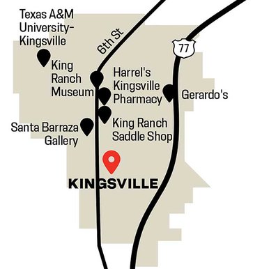 A map of Kingsville, TX