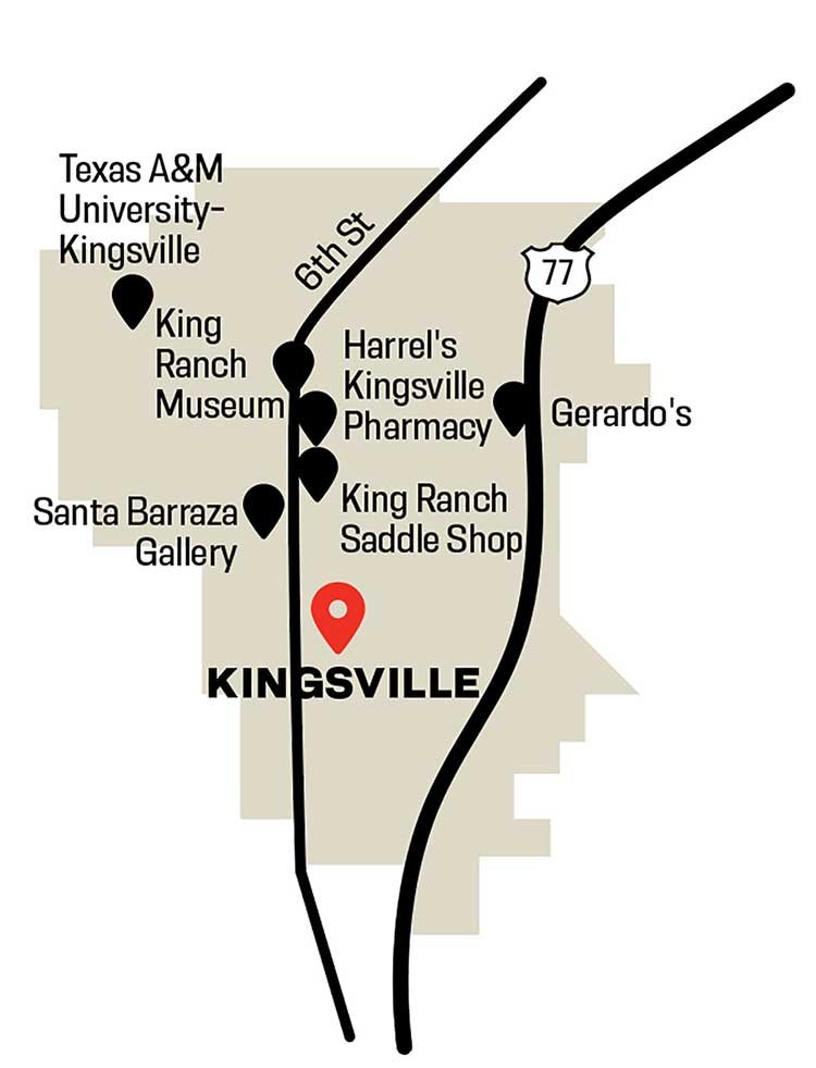 A map of Kingsville, TX
