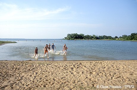 Swimmers at Lake Tawakoni State Park
