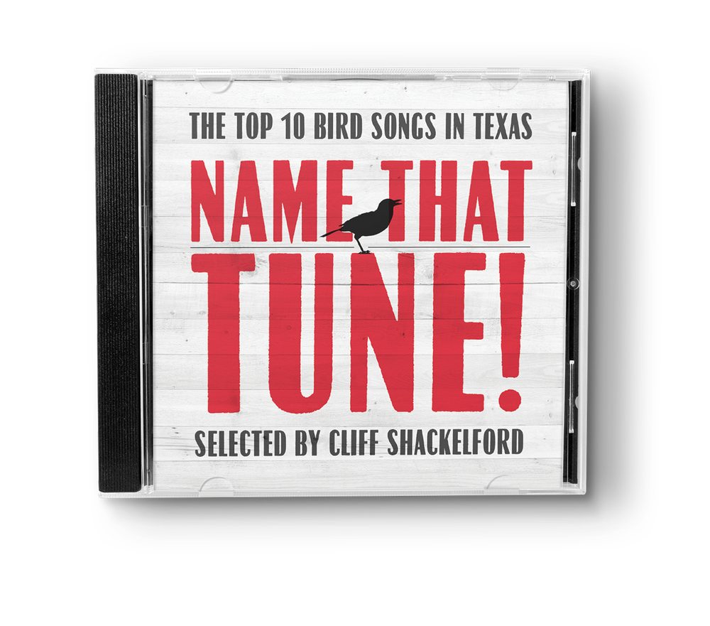 cd case with cover title top ten bird songs in Texas name that tune selected by Cliff Shackleford