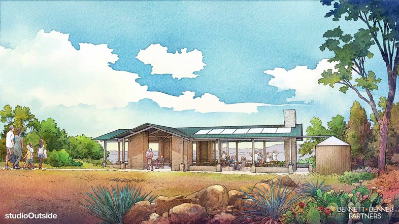 rendering of palo pinto pavillion offers great views