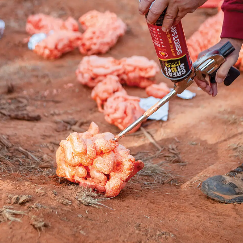 protective orange foam to protect bison bones