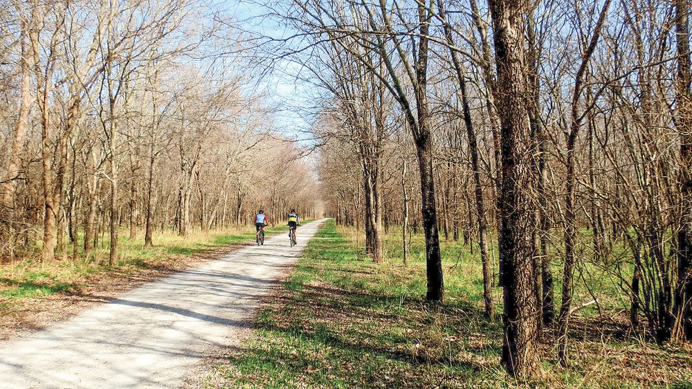 Two bikers on the Ray Roberts greenbelt